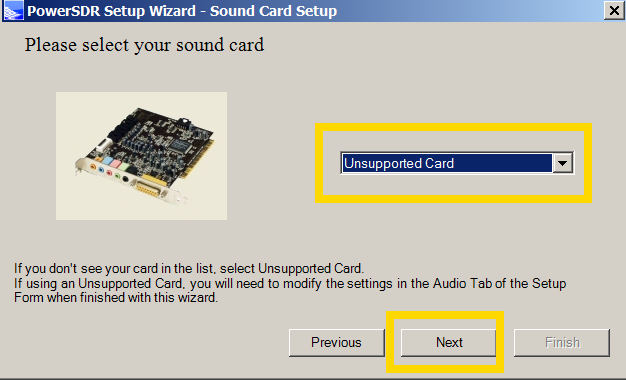 Sound Card Selection